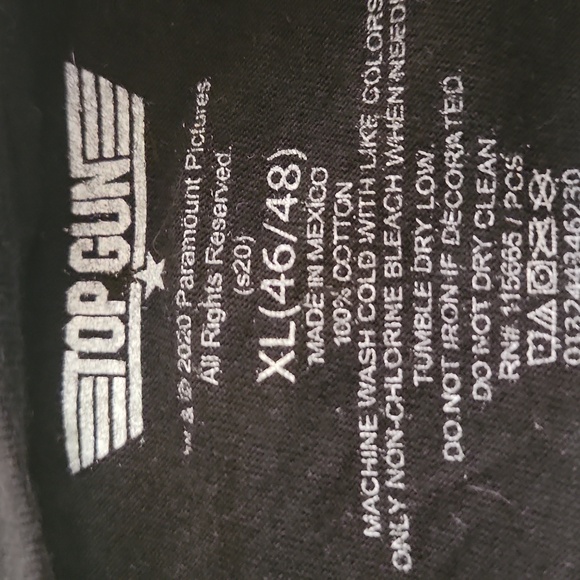 Top Gun Short Sleeve Graphic Tee - Size XL - Picture 3 of 4